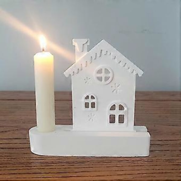 Ljusstakar Slotthus Hartsformar Snöhus Ljushållare Silikonformar DIY Gjutformar Hemdekorationer 2 Style B 2