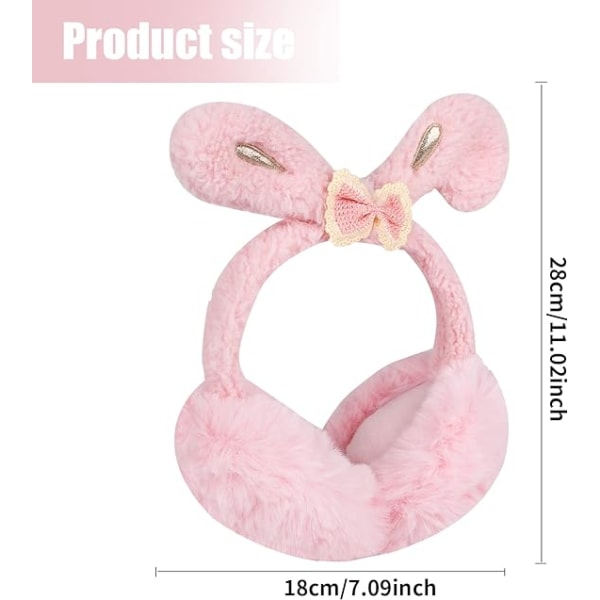 Cute Rabbit Earmuffs, Winter Warm Plush Earmuffs, Cold-Resistant