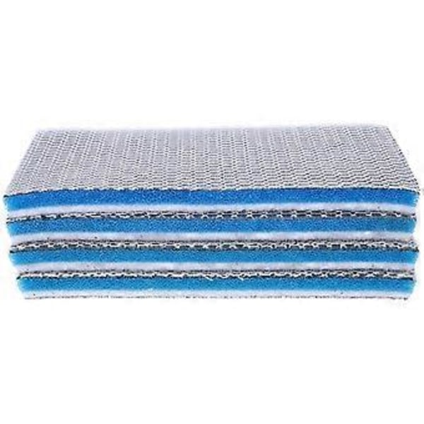 4 stk. absorberende filtersvamp til akvarier, filtersvamp af polyester, akvarietilbehør, størrelse L 25.40X11.30X1.60CM