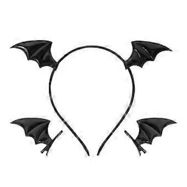 1 Sett med Flaggermus Hodebånd Hodeplagg Halloween Tilbehør Flaggermusvinge Hodebånd med Klemmer