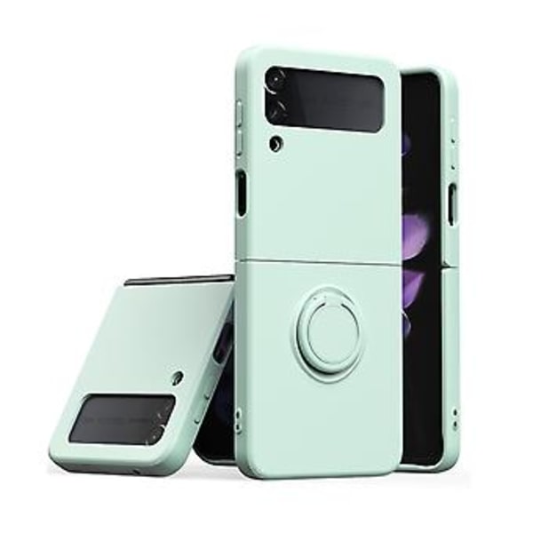 Silikoninen Integroitu Rengaskotelo Samsung Galaxy Z Flip4:lle Light Cyan