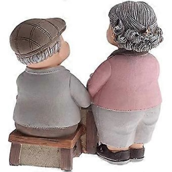 Parfigurer Resin Ektemann og Kone Statuer Besteforeldre Skulptur Bordplate Ornamenter stil 1 FARGE 5