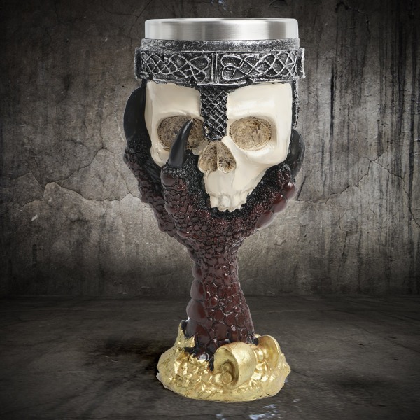 Rustfrit stål kranie kaffekrus harpiks Halloween kranie drikke C
