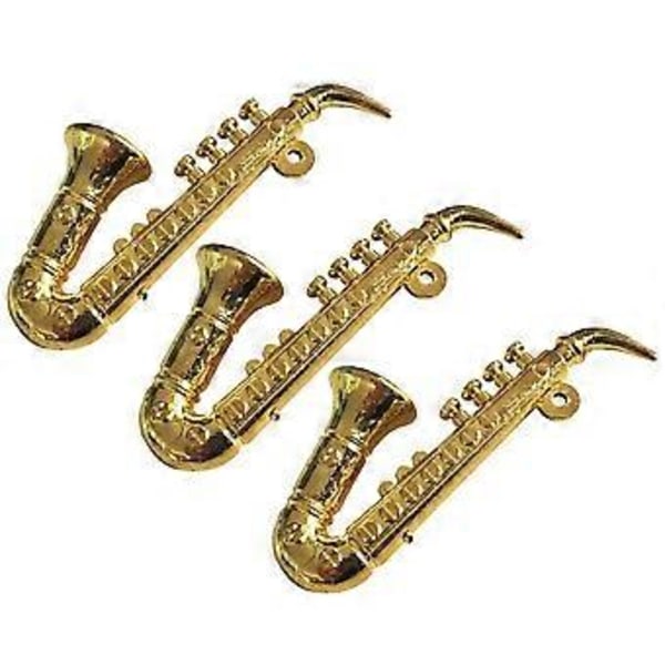 3 st 1:12 Dockhus Musikalisk Instrument Dekoration Mini Instrument Leksaker för Hem Barn Sovrum (Saxofon Stil)