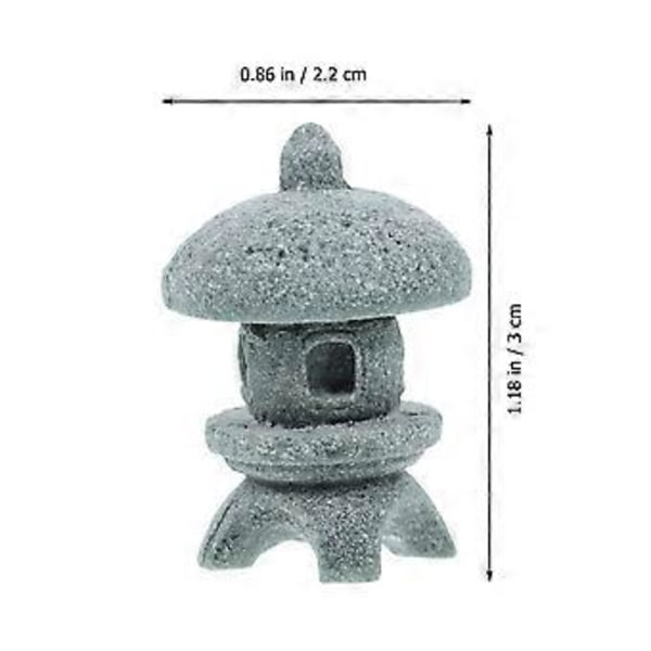 4 st Asiatisk Pagodstaty Japansk Stenlykta Zen Stil Skulptur Trädgårdsstaty