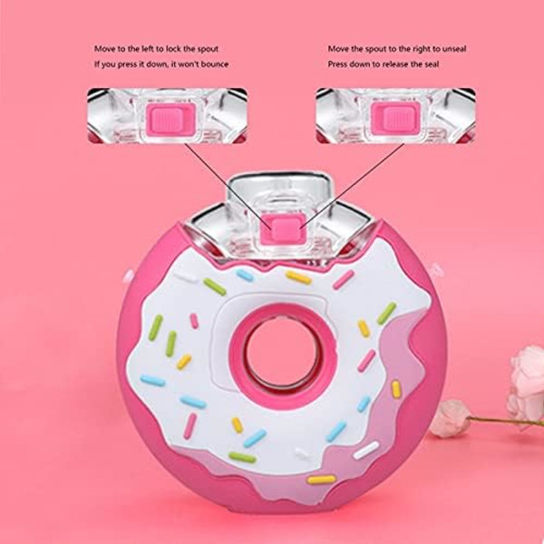 Børne Donut Flaske Donut Bærbar Kande med Strå Kinderga