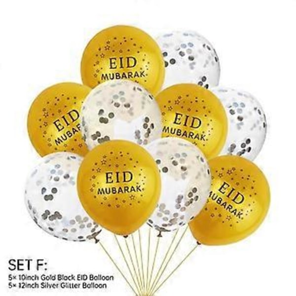 10 KPL Eid Mubarak Lateksipallo Ramadan Kareem Koriste Ilmapallot Ramadan Mubarak
