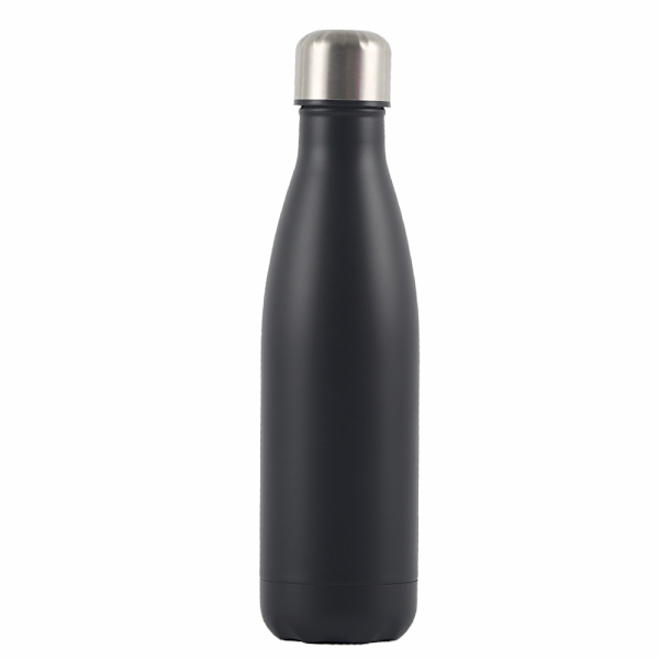Svart, 500 ml isolerad flaska - 500 ml isolerad flaska - Stainle