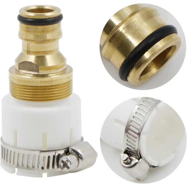 Hanaan liitin letkun liitin sovitin - sopii 20 mm liittimille, messinki