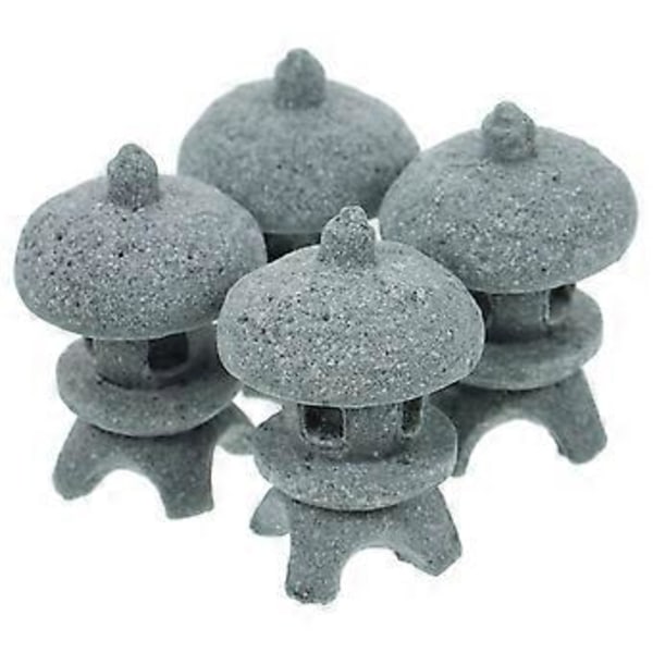 4 st Asiatisk Pagodstaty Japansk Stenlykta Zen Stil Skulptur Trädgårdsstaty