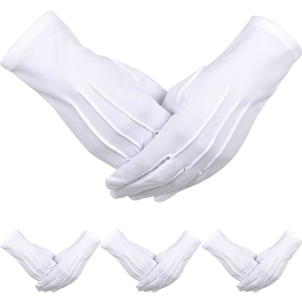 4 Pairs Adult Uniform Gloves Spandex Gloves Men's Costume Gloves Police For