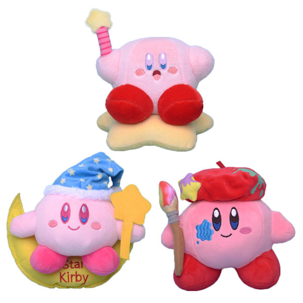 23cm Sane Star Kirby plysj leketøy dukke Artist Kirby