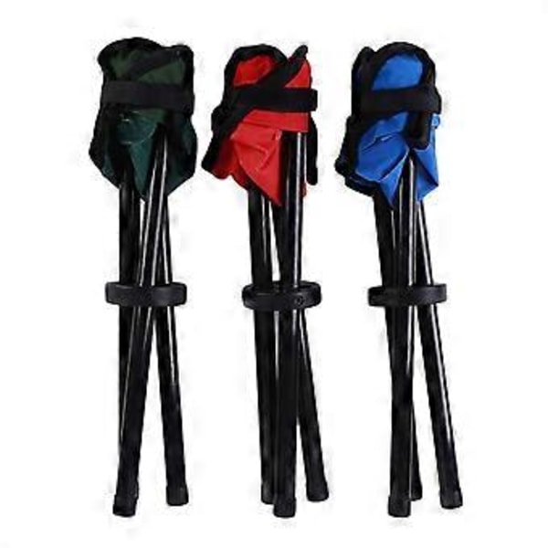 Fällbar Sittpall Tripod Stol för Utomhusvandring Camping Fiske Användning Höjd 30cm Fällbar 3-bens Stol Portabel Grön Green