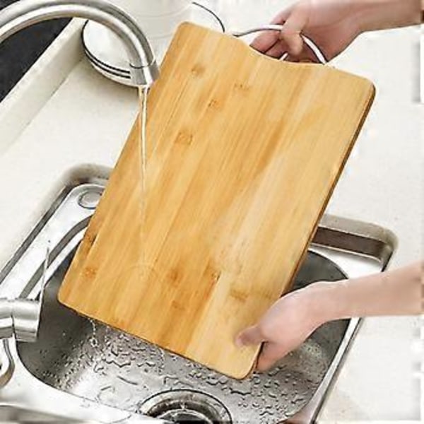 Alpint bambu skärbräda hushållsskärbräda köttbräda massiv trä skärbräda frukt skärbräda