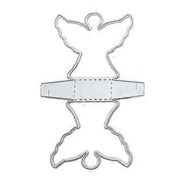 Ängel Box Metall Stansning Dies Schablon DIY Scrapbook Album Papperskort Mall