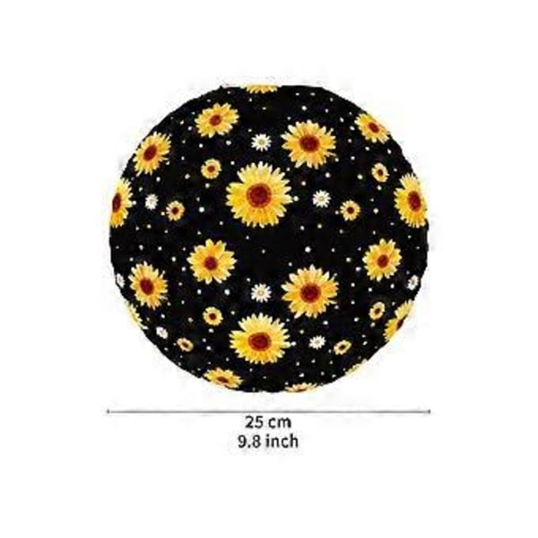 6 Delikata Papperslyktor med Solrosdesign 25 cm Hängande Partydekorationer för Bröllop och Evenemang Svart Black