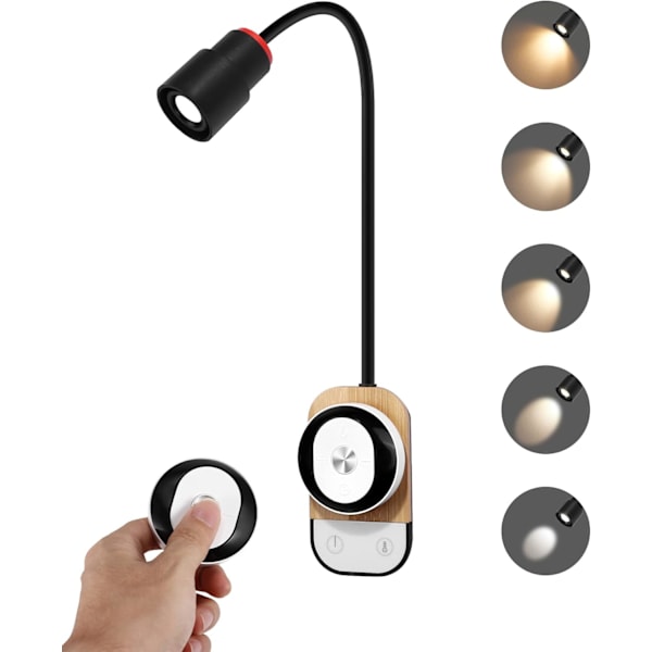 Reading Light 5 Dimming, Wall Reading Light for Books in Bed Bedr