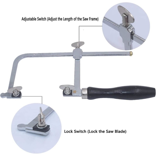 Justerbar juvelerarsåg med 144 blad - Professionellt kit för J