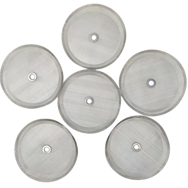 6-pakning fransk kaffemaskin erstatningsfilter 4\" rustfritt stål