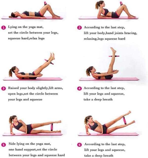 Pink Pilates Ring Pilates Træningsmodstandsring Kvinder Kinetic