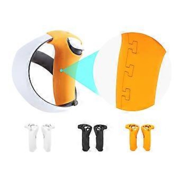 Silikone Grip Cover til Touch-Controller til PS VR2 Controller Beskyttelsescover Anti-snavs Controller Cover Håndtag Skin Sort