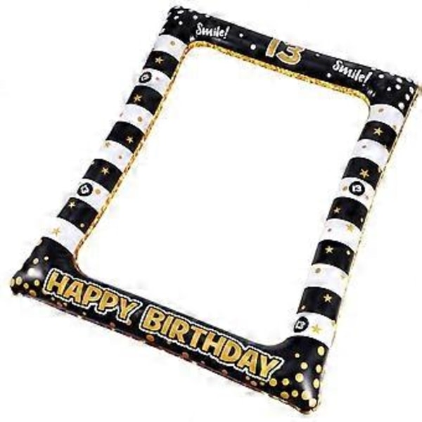 1 stk. Oppblåsbar fotoramme til bursdag, festival, fotorekvisitter, festutstyr for 13 år