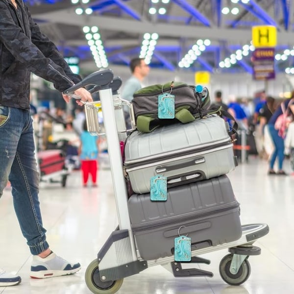 2-pakning bagasjelapp med full personvernbeskyttelse, navneidentifikasjon