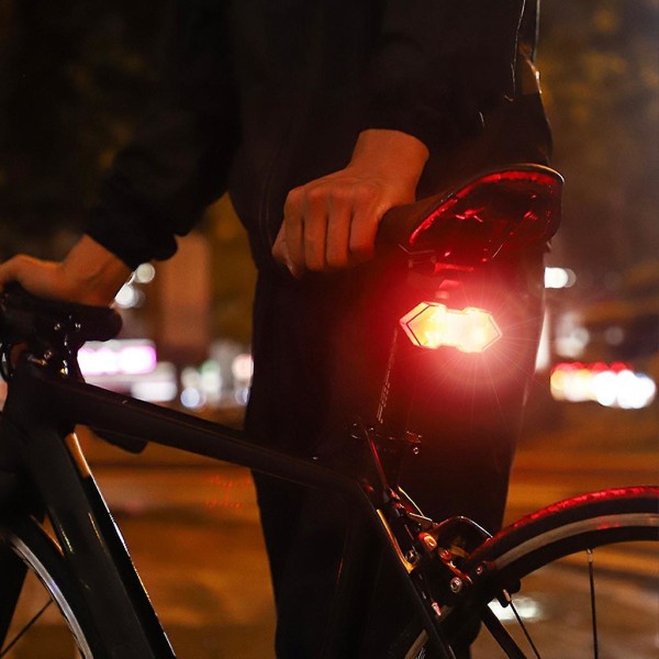 Cykelbakljus, USB-laddningsbar ljusstark LED-säkerhetsvarningscykel