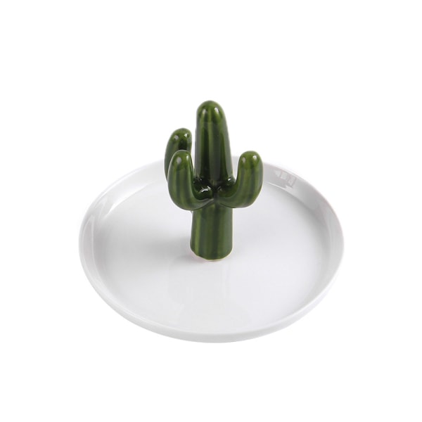 Cactus Ring Hållare Smycken Skål för kvinnor Ring Organizer Decorati