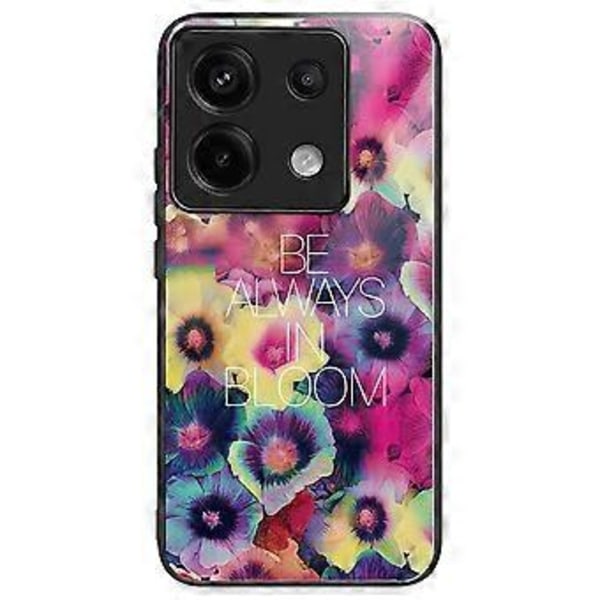 Skal för Xiaomi Redmi Note 13 Pro 5G/Poco X6 5G Härdat Glas+TPU Mönstertryck Baksida Telefonskal Style E