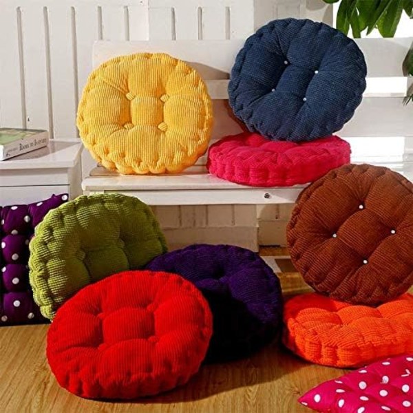 Chair Cushion, Thick Filling, Quilted, Round, Indoor and Outdoor