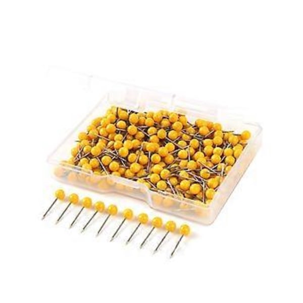 Raka Nålar för Tyg Quilting Kläddesign DIY Hantverk Färgglada Runda Huvud Sy Nål med Fodral 4mm yellow