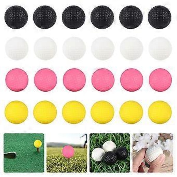 24 kpl Sisägolfpallot Käytännöllinen PU Golfpallo Swing-harjoitteluun