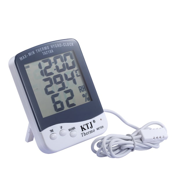 Digital termometer med två sensorer för inomhus- och utomhusbruk,