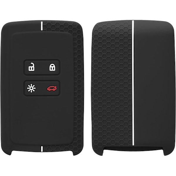 Musta-valkoinen auton avaimen kotelo, yhteensopiva Renault Smart Key 4-But