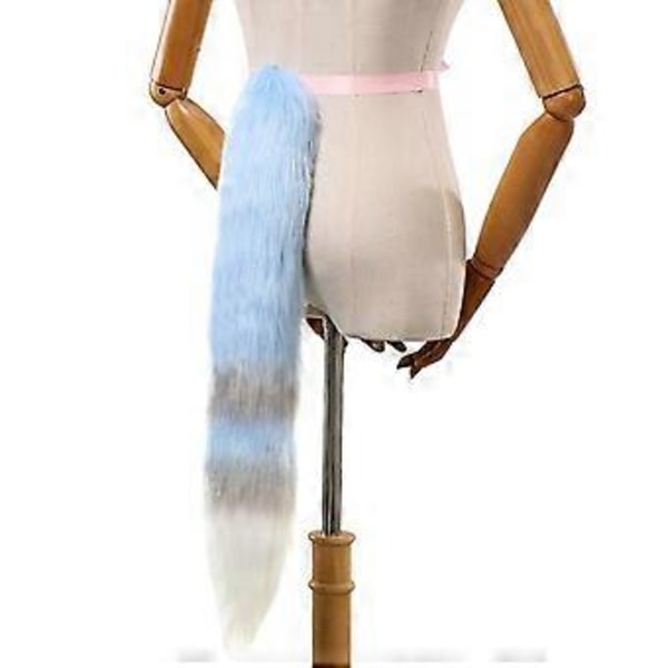 Lolitas Ulvehale Blød Lang Falsk Pels Ræve Katte Kostume Hale til Halloween Julefrokost Kostumer Gaver blå plus grå plus blue plus gray plus