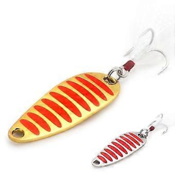 Fiskedrag Sked Hårda Beten Metallbete (Guld/Silver, 4 st)