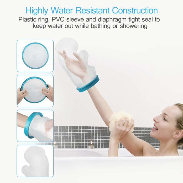 Vattentäta handgjutna överdrag för duschbad, vattentät för vuxna Wr