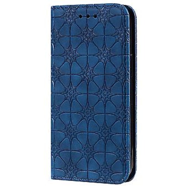 iPhone 12 mini -puhelimelle kohokuvioitu nahkakotelo