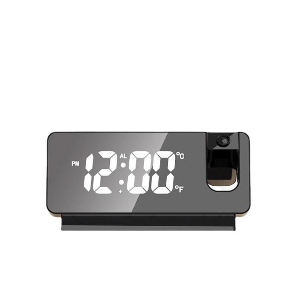 Svart projektionsväckarklocka, väckarklocka+tidsvisning, snooze, 1