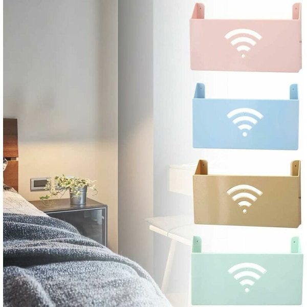 Home Creative WiFi Router Vegg Oppbevaringsboks Vegghengende Dekor Med