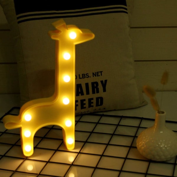 (Giraff Ljus) Marquee Nattlampa för Barnrum Lampa Giraff Ne