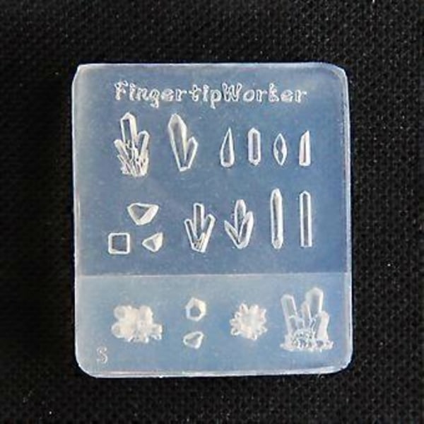 Multifunktionel Neglekunst Skabelon Krystalsten Silikone Manicure Form Prægning Udskæring Skabeloner til Negleentusiaster