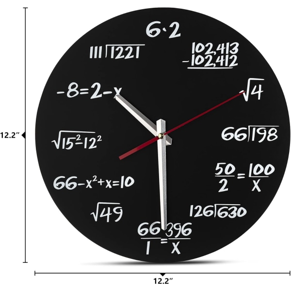 Matematisk klokke - Unik veggklokke - Bruk en enkel Mathematica