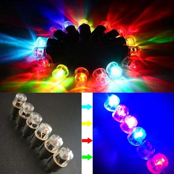 20 stk Hjulventil Lys, LED Blinkende Hjul Dekkventilhette Lys