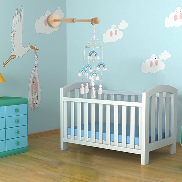 Baby Seng Mobile Nyfødt Barnehage Henge Mobile Regnbue Seng Mobile
