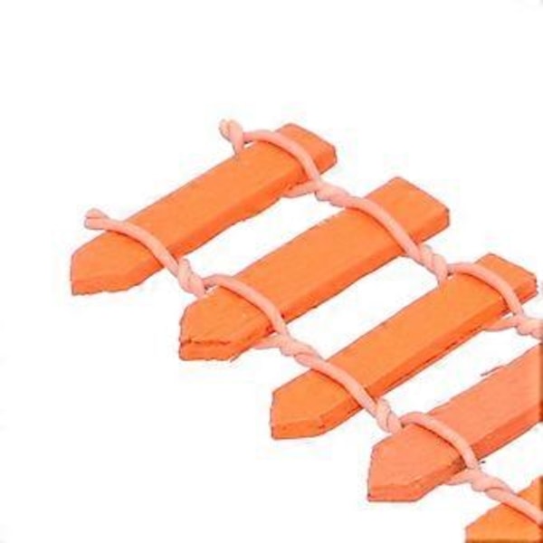 20 st Miniatyr Böjbara Små Staket för Hemträdgård Växtkruka DIY Projekt Mikro Landskapsarkitektur Orange