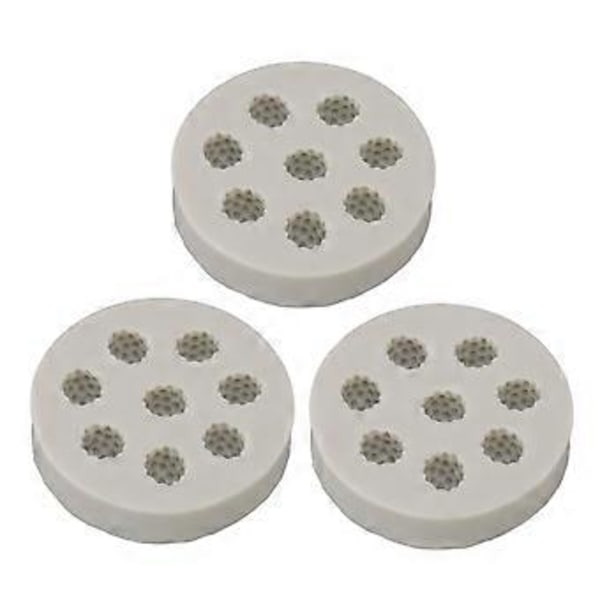 3 st Silikonform Hallonform Lätt att ta ur formen Flexibel Mjuk Grå Bakform för DIY Tårta Fondant Choklad