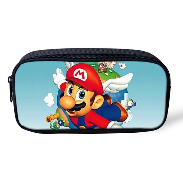 Super Mario Enkellagers Pennfodral Stor Kapacitet Skrivbordsorganisatör-M