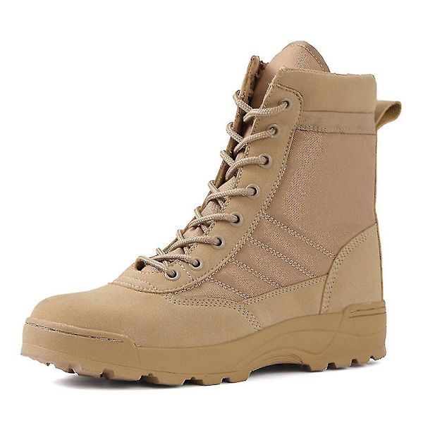 Herre High Top Combat Støvler komfortable Vandresko, åndbare Taktiske Støvler Til Udendørs.36.Beige